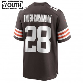 Cleveland Browns Tröjor Jeremiah Owusu-Koramoah 28 Nike Brun 2021 NFL Draft - Barn